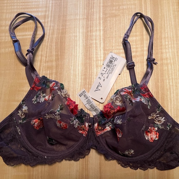 LISE CHARMEL Reve Orchidee full cup embroidered bra 32C NWT - Picture 14 of 16